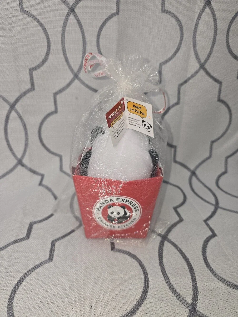 Panda Express Pei Pei Panda Bear Plush Stuffed Animal 25 Years Anniversary Rare